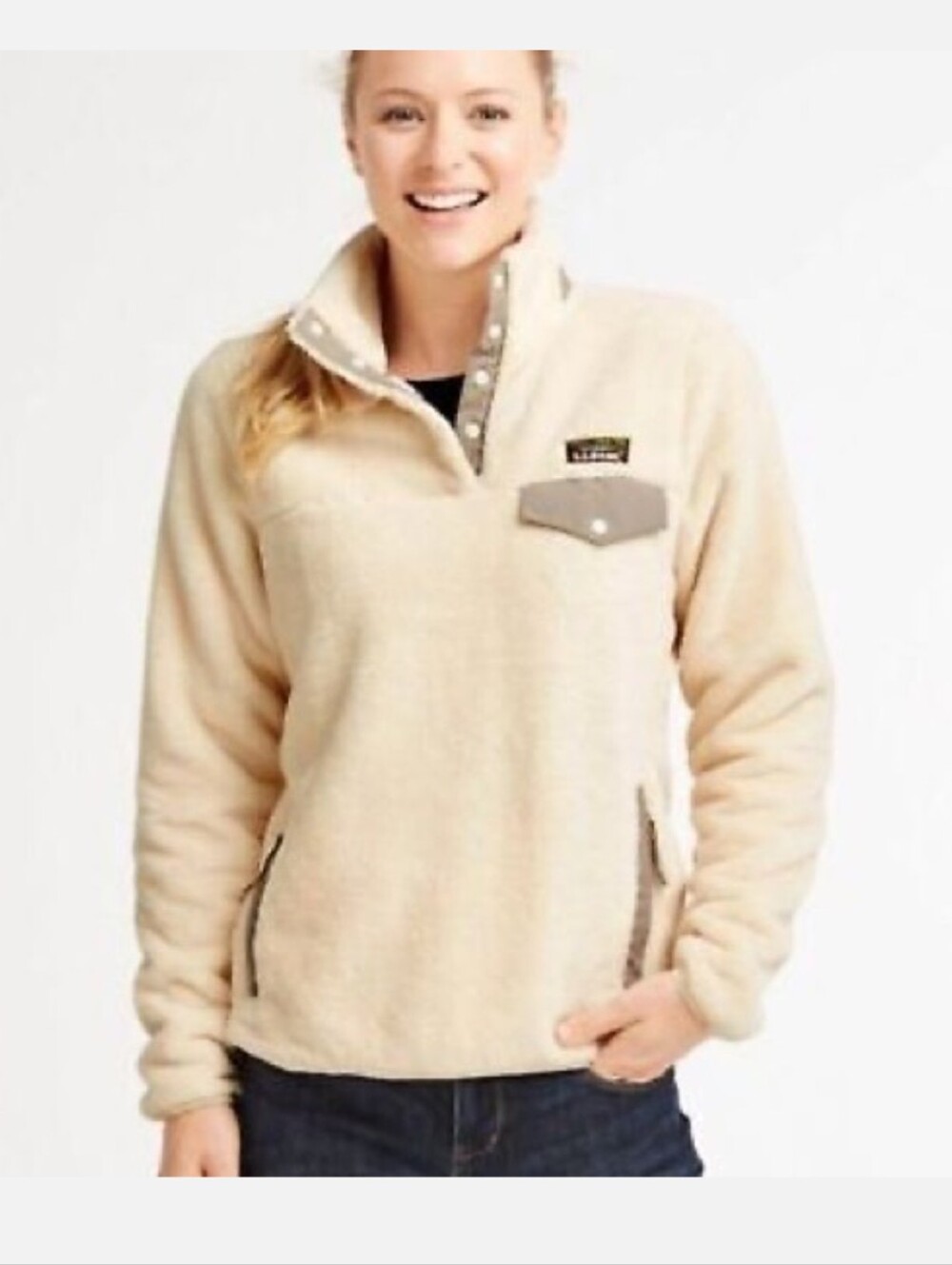 L.L. Bean Women's Hi-Pile Fleece Pullover - Small